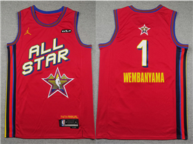 2025 NBA All-Star Game #1 Victor Wembanyama Red Swingman Jersey