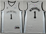 San Antonio Spurs #1 Victor Wembanyama 2025-26 Gray Statement Edition Swingman Jersey