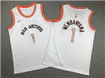 San Antonio Spurs #1 Victor Wembanyama Youth 2023-24 White City Edition Swingman Jersey