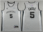 San Antonio Spurs #5 Stephon Castle 2025-26 Gray Statement Edition Swingman Jersey