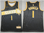 Phoenix Suns #1 Devin Booker Black Gold Swingman Jersey