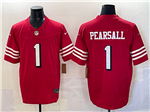 San Francisco 49ers #1 Ricky Pearsall Alternate Red Vapor F.U.S.E. Limited Jersey