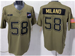Buffalo Bills #58 Matt Milano Olive 2025 Salute To Service Limited Jersey