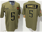 Washington Commanders #5 Jayden Daniels Olive 2025 Salute To Service Limited Jersey