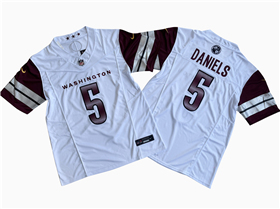 Washington Commanders #5 Jayden Daniels White Vapor F.U.S.E. Limited Jersey
