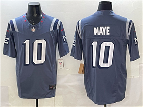 New England Patriots #10 Drake Maye Storm Blue Rivalries Vapor F.U.S.E. Limited Jersey
