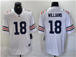 Chicago Bears #18 Caleb Williams White Alternate Classic Vapor Limited Jersey