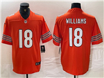 Chicago Bears #18 Caleb Williams Orange Vapor Limited Jersey