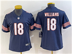 Chicago Bears #18 Caleb Williams Women's Blue Vapor Limited Jersey