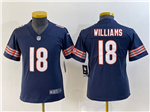 Chicago Bears #18 Caleb Williams Youth Blue Vapor Limited Jersey