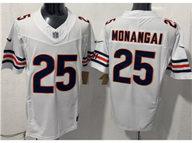 Chicago Bears #25 Kyle Monangai White Vapor F.U.S.E. Limited Jersey