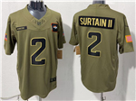 Denver Broncos #2 Pat Surtain II Olive 2025 Salute To Service Limited Jersey
