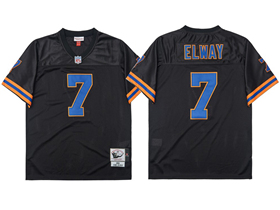 Denver Broncos #7 John Elway 1990 Throwback Black Jersey