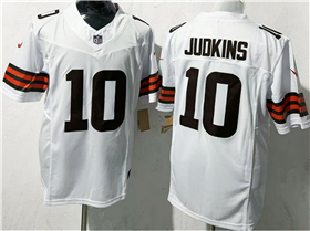 Cleveland Browns #10 Quinshon Judkins White Vapor F.U.S.E. Limited Jersey