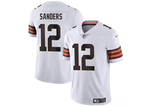 Cleveland Browns #12 Shedeur Sanders White Vapor Limited Jersey