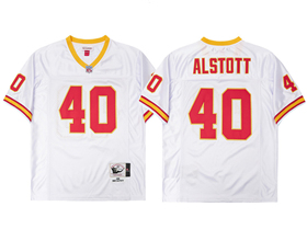 Tampa Bay Buccaneers #40 Mike Alstott Throwback White Jersey