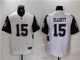 Dallas Cowboys 15 Ezekiel Elliott Alternate White Vapor Limited Jersey TTE Trading. Ltd tteroom