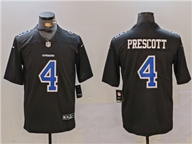 Dallas Cowboys #4 Dak Prescott Black Fashion Limited Jersey