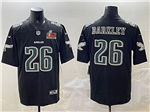 Philadelphia Eagles #26 Saquon Barkley Black Fashion Super Bowl LIX Limited Jersey