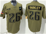 Philadelphia Eagles #26 Saquon Barkley Olive 2025 Salute To Service Limited Jersey