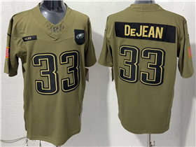 Philadelphia Eagles #33 Cooper DeJean Olive 2025 Salute To Service Limited Jersey