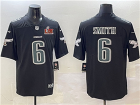 Philadelphia Eagles #6 DeVonta Smith Black Fashion Super Bowl LIX Limited Jersey
