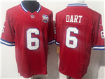 New York Giants #6 Jaxson Dart Throwback Red Vapor F.U.S.E. Limited Jersey
