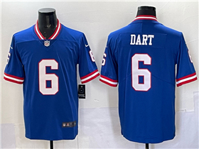 New York Giants #6 Jaxson Dart Royal Classic Vapor Limited Jersey