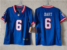 New York Giants #6 Jaxson Dart Youth Royal Classic Vapor F.U.S.E. Limited Jersey