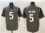 New York Jets #5 Garrett Wilson Gotham Green Rivalries Vapor F.U.S.E. Limited Jersey