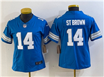 Detroit Lions #14 Amon-Ra St. Brown Women's 2024 Blue Vapor F.U.S.E. Limited Jersey