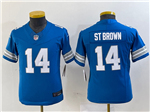 Detroit Lions #14 Amon-Ra St. Brown Youth 2024 Blue Vapor F.U.S.E. Limited Jersey