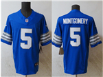 Detroit Lions #5 David Montgomery Blue Vapor F.U.S.E. Limited Jersey