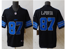 Detroit Lions #87 Sam LaPorta Black Vapor F.U.S.E. Limited Jersey