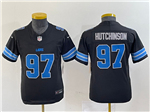 Detroit Lions #97 Aidan Hutchinson Youth 2024 Black Vapor F.U.S.E. Limited Jersey