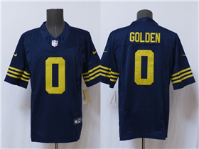 Green Bay Packers #0 Matthew Golden Navy Classic Vapor F.U.S.E. Limited Jersey