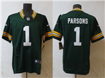 Green Bay Packers #1 Micah Parsons Green Vapor F.U.S.E. Limited Jersey
