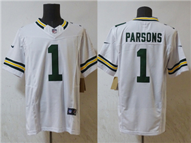 Green Bay Packers #1 Micah Parsons White Vapor F.U.S.E. Limited Jersey