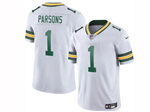 Green Bay Packers #1 Micah Parsons White Vapor Limited Jersey