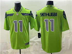 Seattle Seahawks #11 Jaxon Smith-Njigba Green Color Rush Vapor Limited Jersey