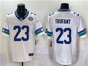 Seattle Seahawks #23 Marcus Trufant White Throwback Vapor F.U.S.E. Limited Jersey