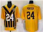 Pittsburgh Steelers #24 Joey Porter Jr. 1933 Throwback Gold Limited Jersey