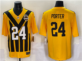 Pittsburgh Steelers #24 Joey Porter Jr. 1933 Throwback Gold Limited Jersey