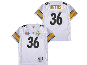 Pittsburgh Steelers #36 Jerome Bettis 2005 Throwback White Jersey