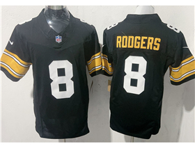Pittsburgh Steelers #8 Aaron Rodgers Alternate Black Vapor F.U.S.E. Limited Jersey