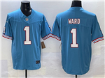 Tennessee Titans #1 Cam Ward Light Blue Oilers Throwback Vapor F.U.S.E. Limited Jersey