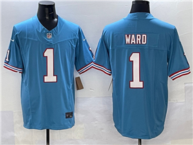 Tennessee Titans #1 Cam Ward Light Blue Oilers Throwback Vapor F.U.S.E. Limited Jersey