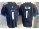 Tennessee Titans #1 Cam Ward Navy Vapor F.U.S.E. Limited Jersey