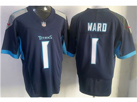 Tennessee Titans #1 Cam Ward Navy Vapor F.U.S.E. Limited Jersey