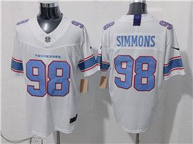 Tennessee Titans #98 Jeffery Simmons 2026 White Vapor F.U.S.E. Limited Jersey